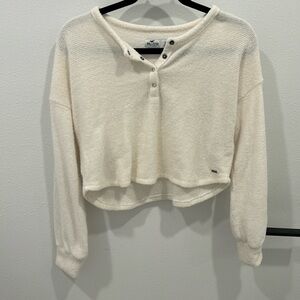 Hollister white sweater
